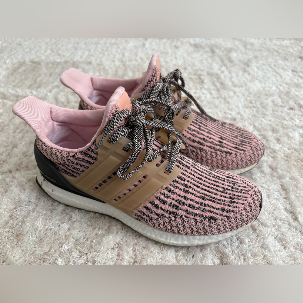 Adidas Women's Pink and Black Sneakers